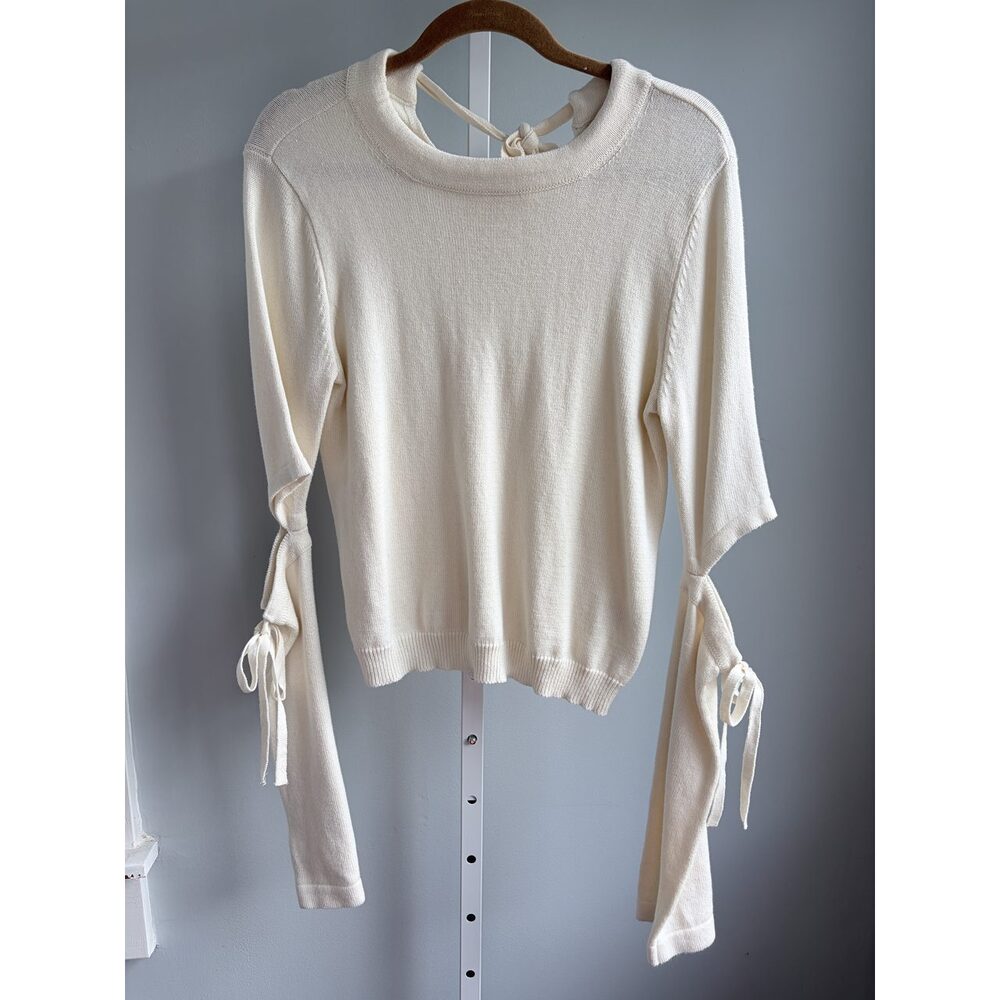 Dance & Marvel Cream Cutout Cozy Pullover Sweater Size M